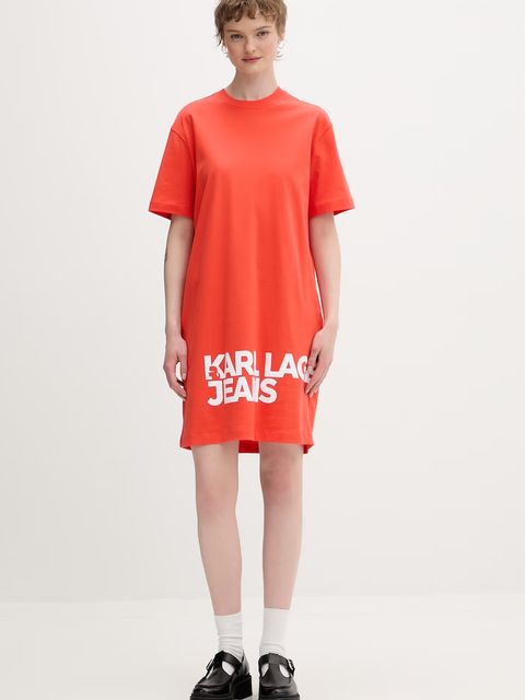 Karl Lagerfeld Jeans sukienka bawełniana - zdjęcie produktu nr 2