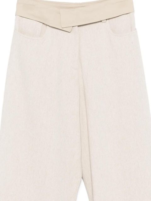 Alysi contrast-waist trousers - Neutrals