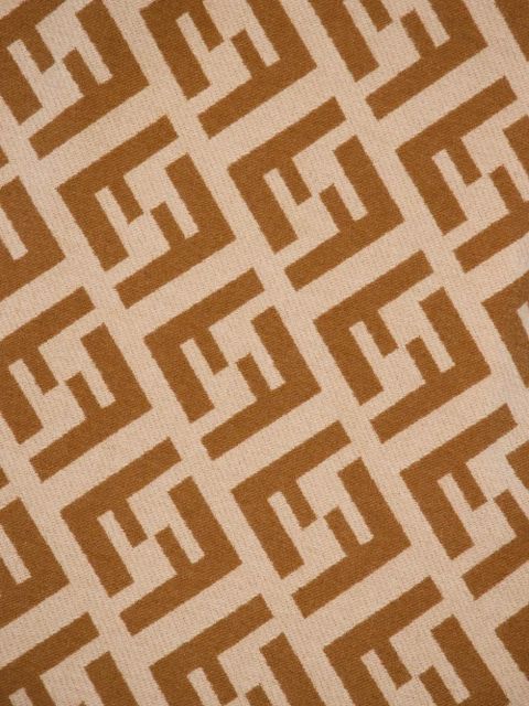 FENDI jacquard cashmere poncho - Brown - zdjęcie produktu nr 2