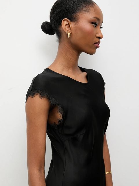 Answear.LAB sukienka kolor czarny maxi rozkloszowana