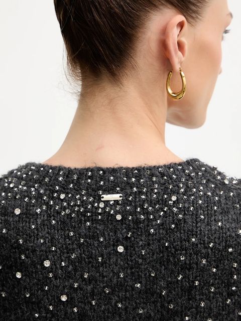 Fracomina kardigan damski kolor szary FJ25WT8001K47401