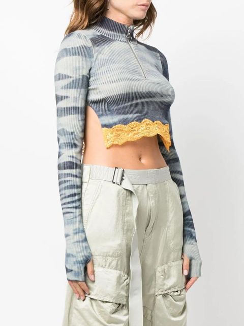 Diesel M-Artha camouflage-print top - Blue