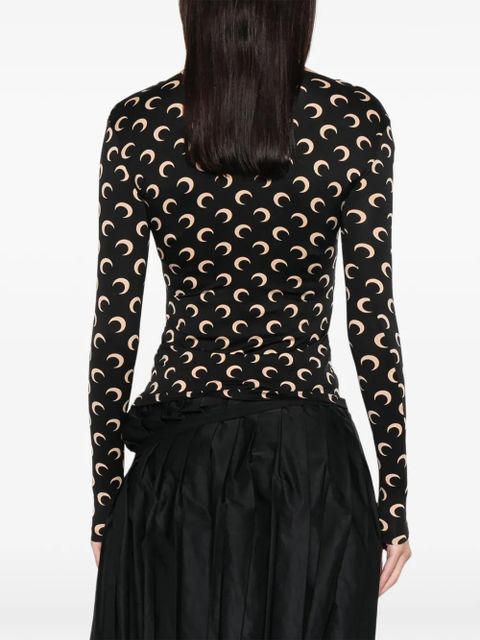 Marine Serre moon-print top - Black