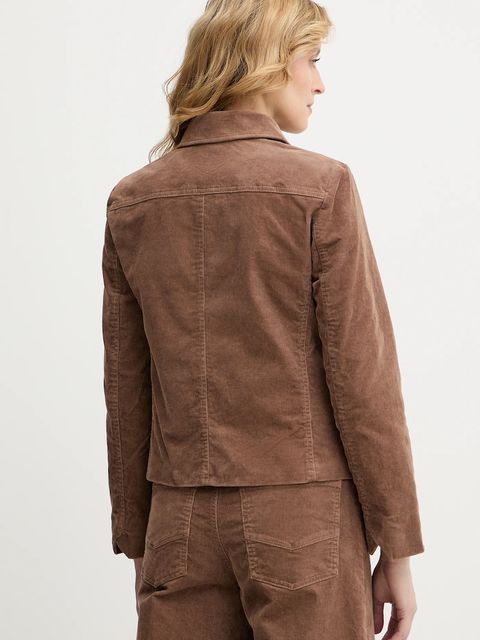 ZADIG&VOLTAIRE kurtka sztruksowa kolor brązowy przejściowa WWOW01703