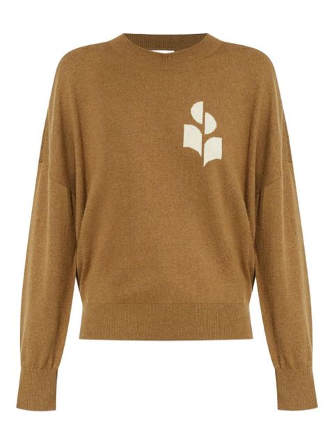 MARANT ÉTOILE Marisans logo-detail round-neck sweater - Brown - zdjęcie produktu nr 1