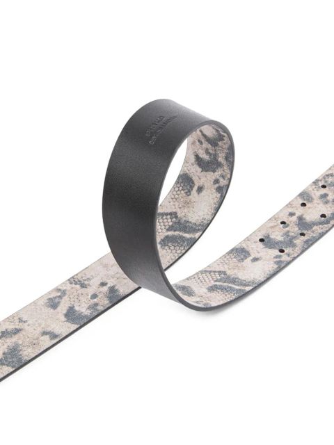 PINKO embossed-leather buckle belt - Neutrals