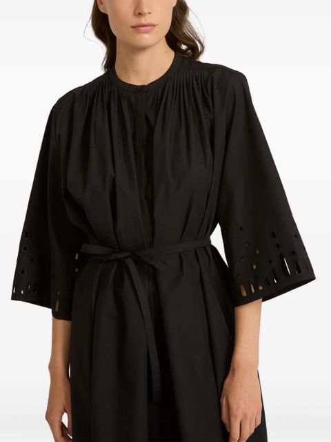 Yves Salomon poplin midi dress - Black