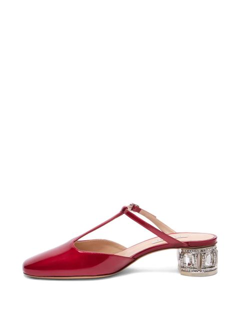 Casadei buckle-detail heeled mules - Red