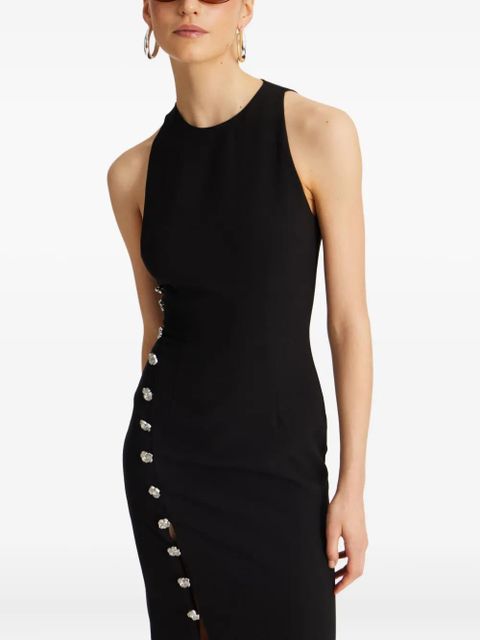 ROTATE BIRGER CHRISTENSEN button-embellished midi dress - Black