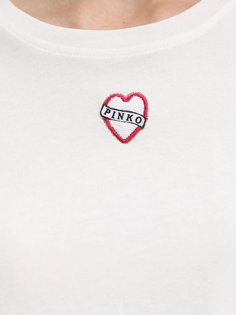 Pinko t-shirt bawełniany damski kolor biały 105665 A2IB