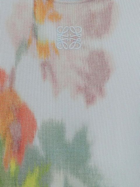 LOEWE floral-print dress - White