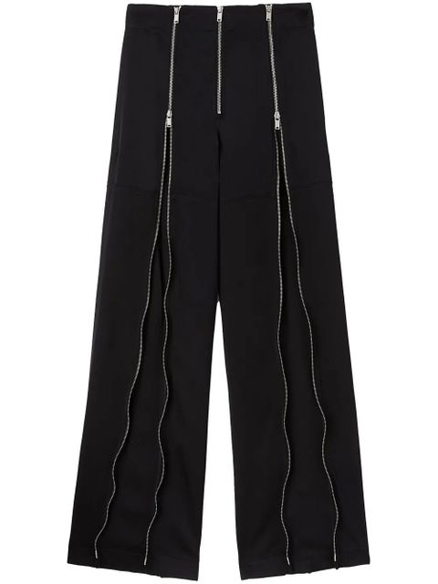 Jil Sander zip-detail wide-leg trousers - Black - zdjęcie produktu nr 1