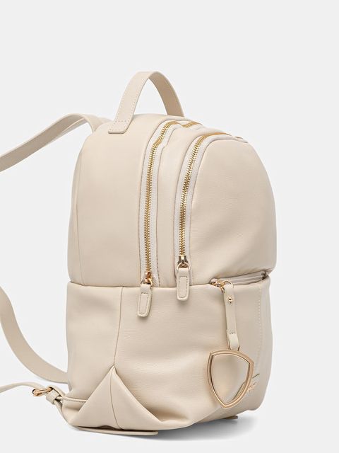 Blauer plecak damski z imitacji skóry - zdjęcie produktu nr 1