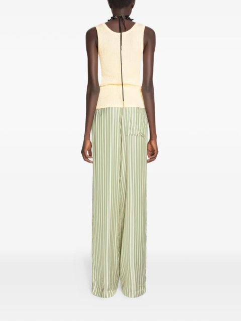 DRIES VAN NOTEN ribbed tank top - Neutrals