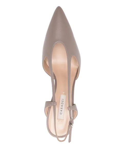 Casadei 80mm pointed slingback pumps - Grey - zdjęcie produktu nr 2