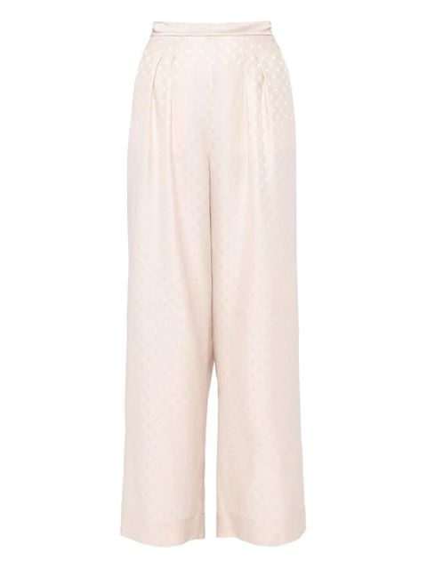 ERES Splendeur pleated geometric-pattern trousers - Pink - zdjęcie produktu nr 1
