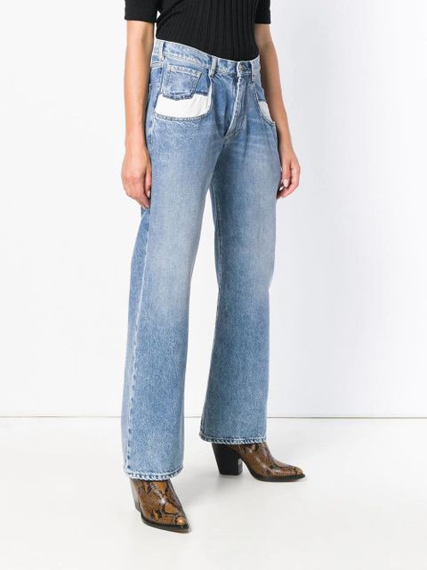 Maison Margiela contrast-pocket straight-leg jeans - Blue