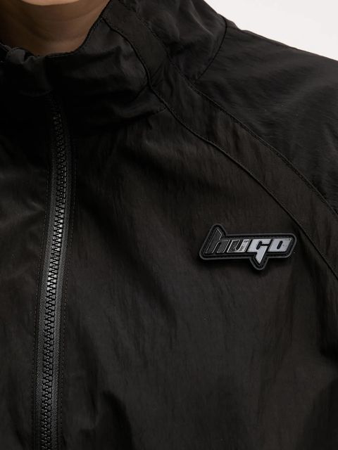 Hugo Blue kurtka kolor czarny przejściowa oversize 50553343