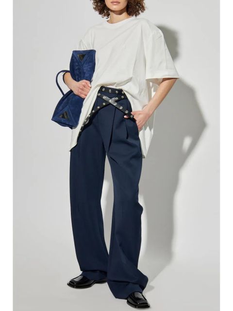 The Attico virgin-wool palazzo pants - Blue - zdjęcie produktu nr 2