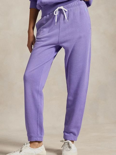 Polo Ralph Lauren spodnie dresowe damskie kolor fioletowy gładkie 211971694 - zdjęcie produktu nr 2