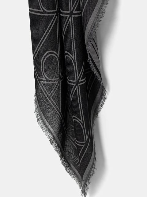 Calvin Klein chusta damska kolor czarny wzorzysta LV04F8077G - zdjęcie produktu nr 2