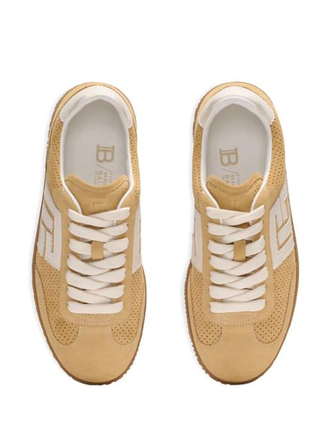 Balmain Swan perforated-detail sneakers - Neutrals
