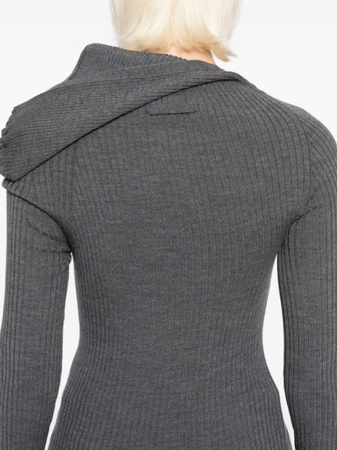 Jean Paul Gaultier halterneck knit top - Grey