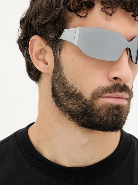 Balenciaga okulary przeciwsłoneczne kolor srebrny BB0421S