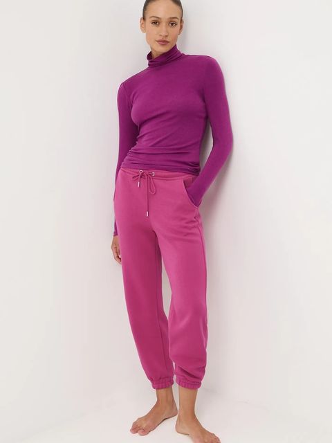 Medicine spodnie dresowe damskie kolor różowy gładkie - zdjęcie produktu nr 2