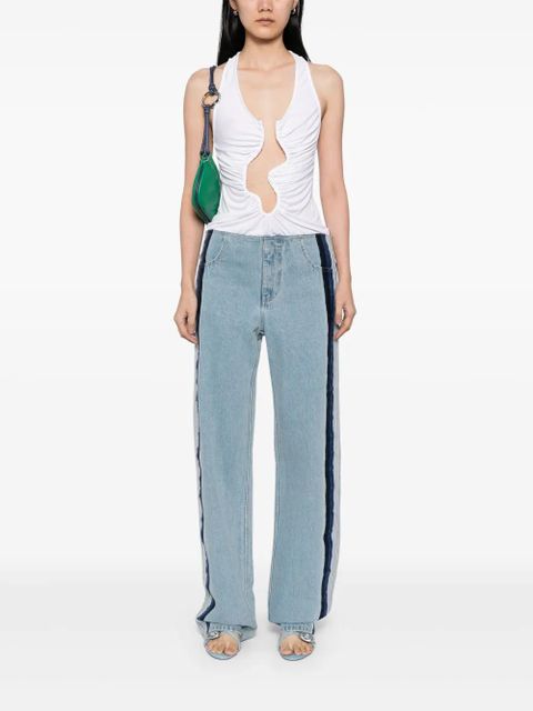 Christopher Esber streaked denim jeans - Blue - zdjęcie produktu nr 2