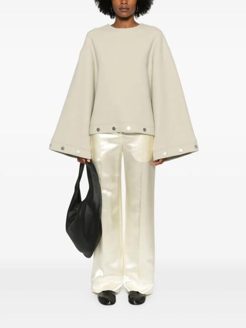 Nanushka studded bell-sleeves top - Neutrals