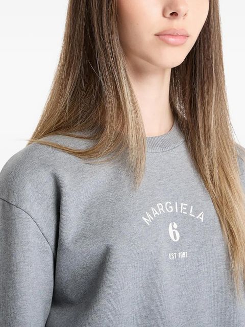 MM6 Maison Margiela logo-print sweatshirt - Grey