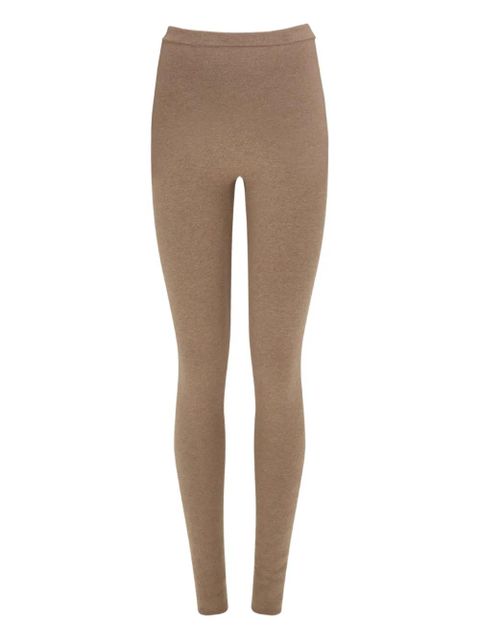 Ferragamo elasticated-waistband virgin-wool leggings - Neutrals