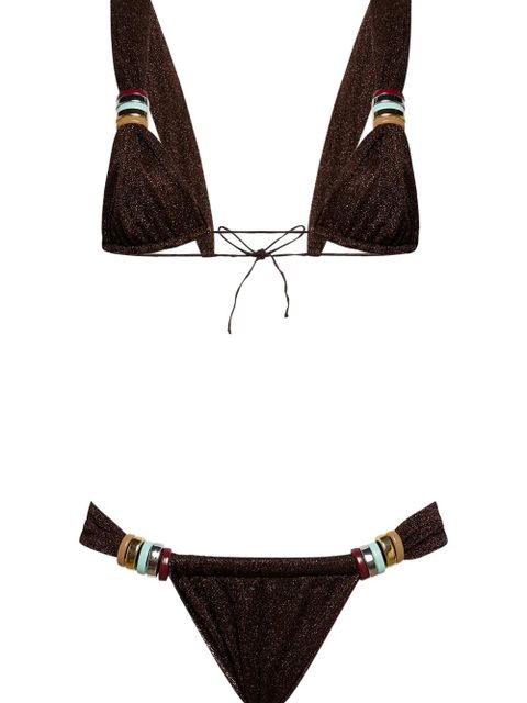 Oséree Lumière multi-ring bikini - Brown - zdjęcie produktu nr 2
