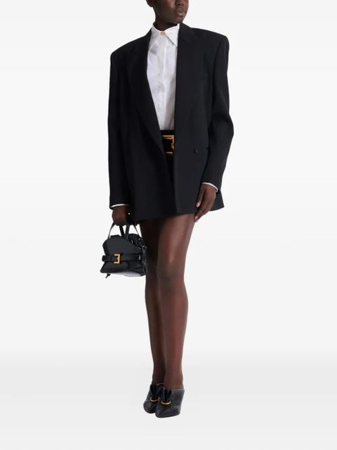 Balmain grain-de-poudre double-breasted blazer - Black