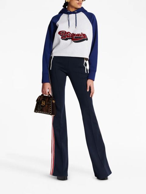 Balmain logo-print raglan-sleeve hoodie - White - zdjęcie produktu nr 2