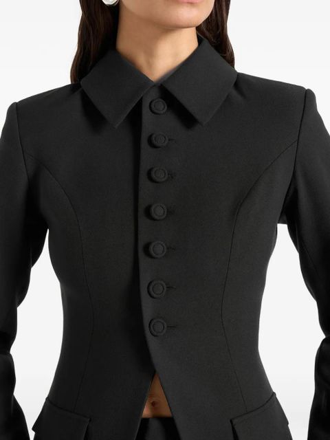 Manière De Voir Harper detachable-collar cinched blazer - Black