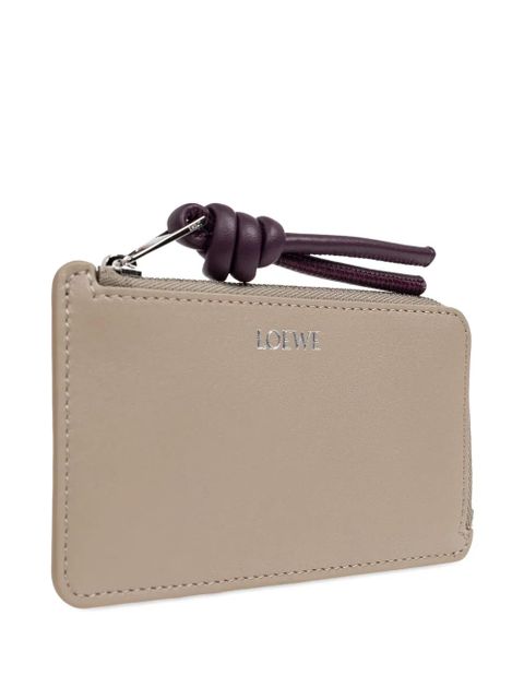 LOEWE zip-fastening knot-detail card holder - Neutrals