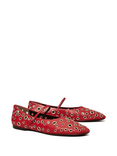 Tory Burch eyelet Mary Jane ballerina shoes - Red - zdjęcie produktu nr 2