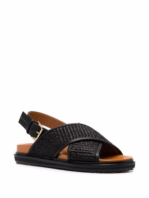Marni Fussbet raffia sandals - Black - zdjęcie produktu nr 2
