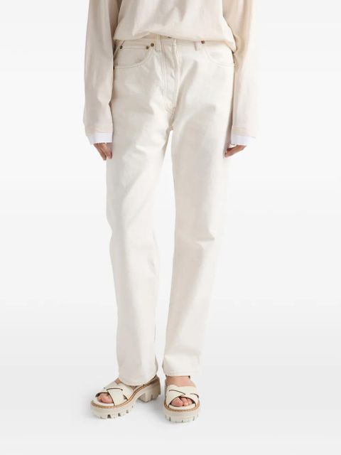 Prada old denim five-pocket jeans - White