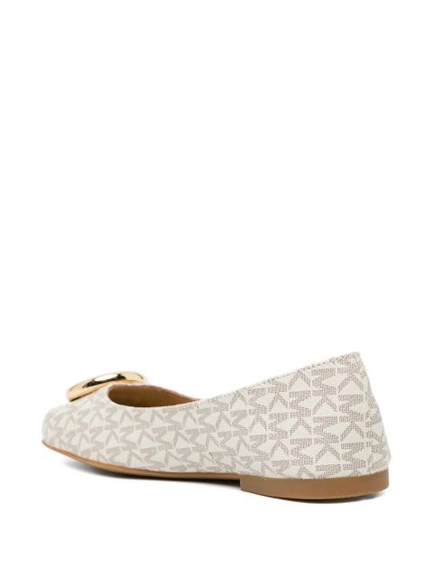 Michael Kors logo leather slide sandals - Neutrals