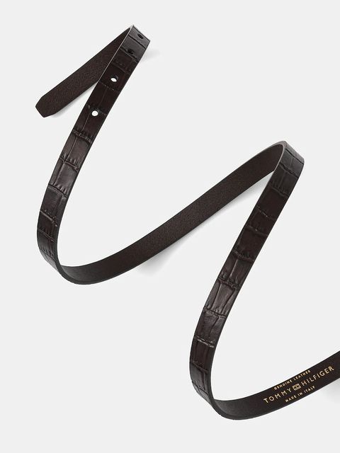 Tommy Hilfiger pasek skórzany damski kolor brązowy AW0AW17758