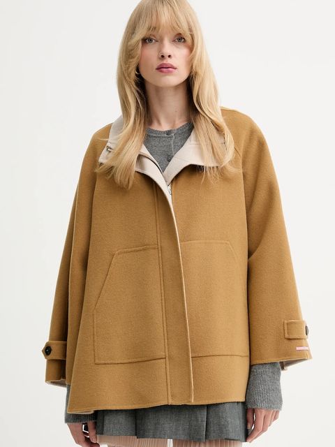 MAX&Co. płaszcz wełniany kolor brązowy 2526086071200 - zdjęcie produktu nr 1