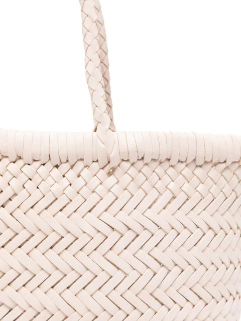 DRAGON DIFFUSION mini Flat Gora woven tote bag - Neutrals