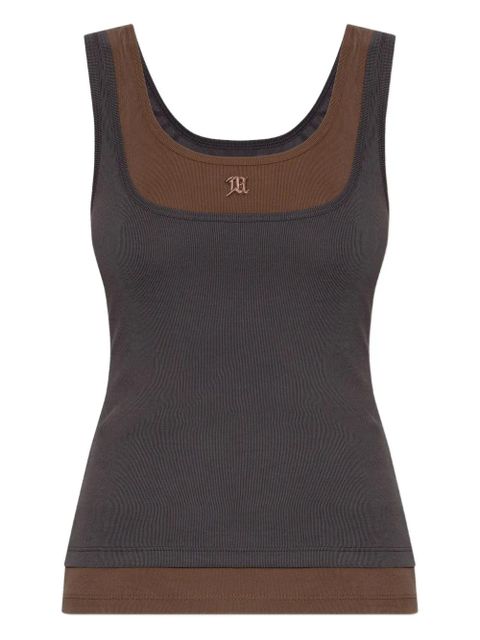 MISBHV embroidered layered top - Grey - zdjęcie produktu nr 1