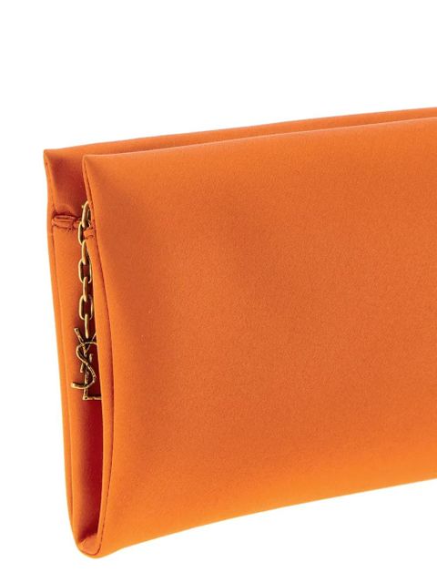 Saint Laurent medium Cassandre-charm clutch bag - Orange