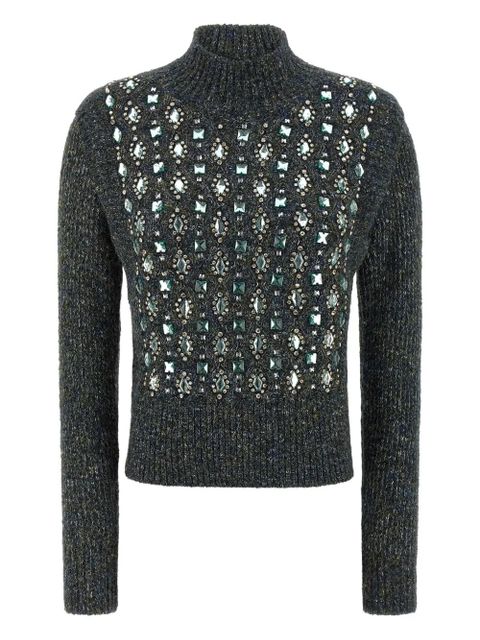 PINKO Mirror Image embellished turtleneck sweater - Grey - zdjęcie produktu nr 1