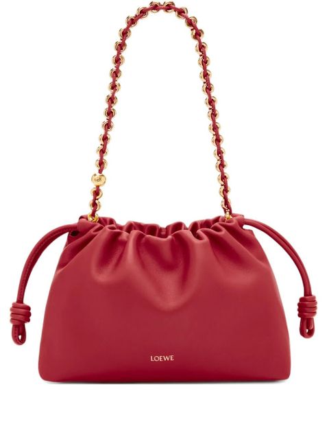 LOEWE Flamenco chain handle medium shoulder bag - Red - zdjęcie produktu nr 1