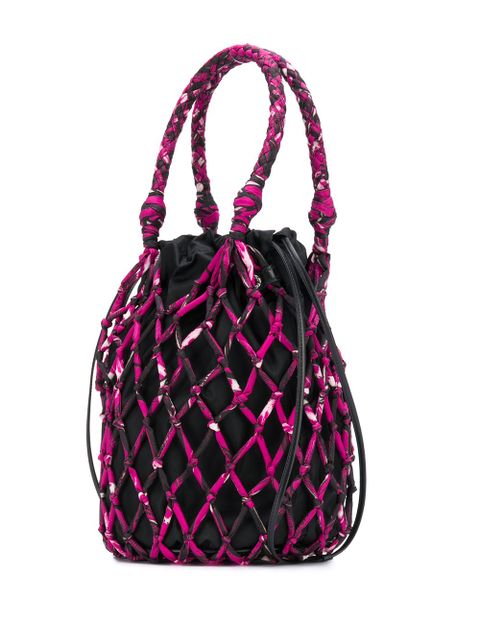 Prada net effect bucket bag - Pink - zdjęcie produktu nr 2